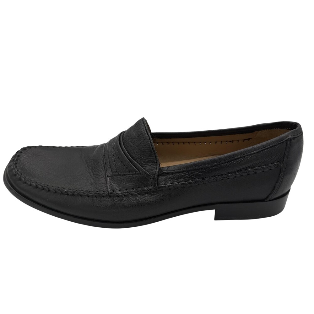Florsheim Shoes Mens Size 11D Black Leather Slip On Penny Oxford Dress 18577